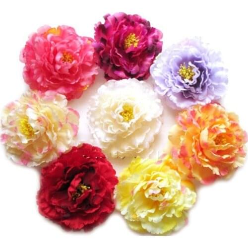 11cm Peony flowers head artificial silk flowers