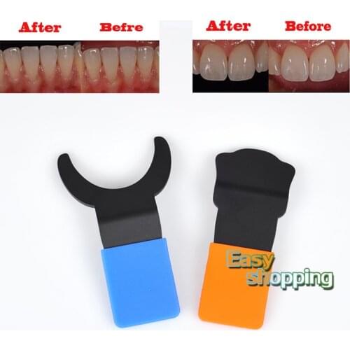 2Pcs Dental Silicone Contraster Oral Black Background Board Photography