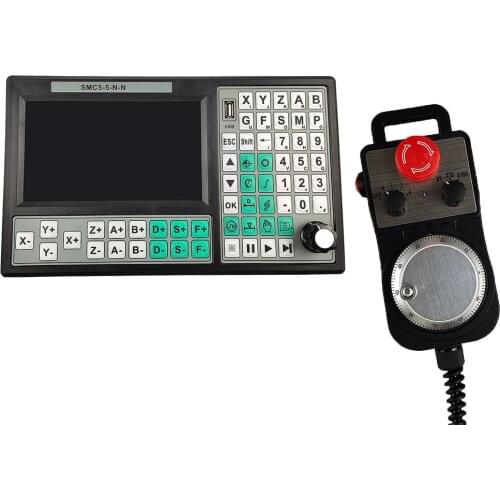 5-axis off-line CNC controller set 500KHz motion control system 7-inch screen 6-axis emergency stop handwheel SMC5