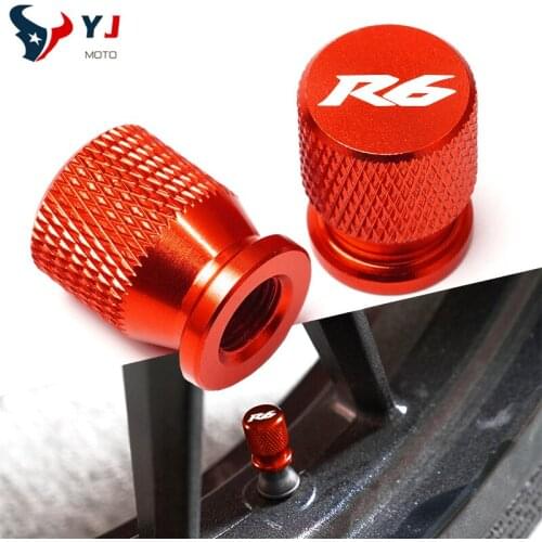 CNC Aluminum Tire Valve Air Port Cover Cap Motorcycle Accessories Free Fast Shipping Wheel Airtight For Yamaha YZF R6