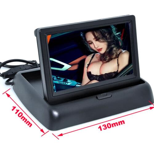 Foldaway 4.3" 4.3 inch TFT LCD display monitor car DVD players LCD monitor Color Car Rearview Monitor for Car Reverse camera