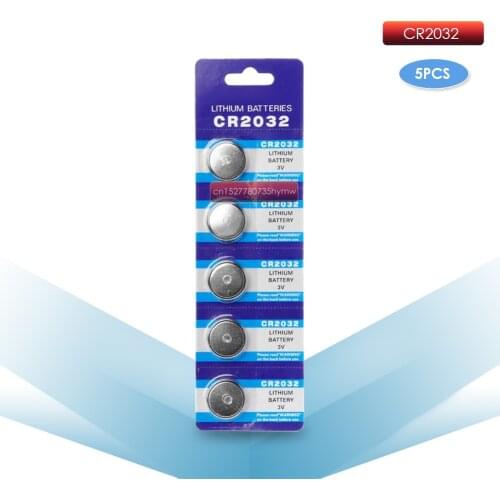 Kpay 5pcs CR2032 Button Batteries BR2032 DL2032 ECR2032 Cell Coin Li-lon Battery 3V CR 2032 For Watch Electronic