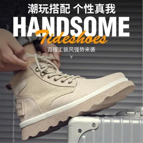 Mens Walking Boots Soft Rubber Autamn Winter Sports Shoes Men Breathable Handmade Outdoor Comfortable Boot Trekking Shoes