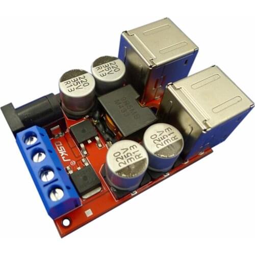 DC-DC vehicle charging module 8V-35V 5V 8A power supply depressurization module 4 port USB output mobile charger