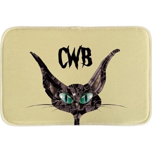 CWB Big Eyes Cat Decorative Indoormat Soft Door Mat Short Plush Bathroom Floor Mats Carpets