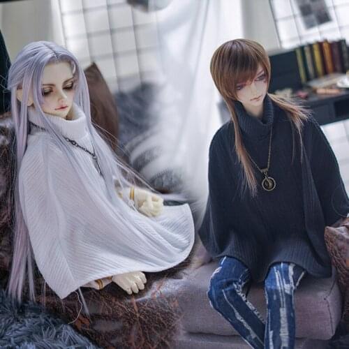 D03-P400 children toy BJD DD SD MSD 1/6 1/4 1/3 dolls clothes white black High-necked cloak 1pcs