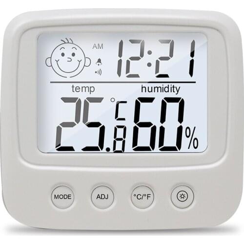 Electronic Temperature Humidity Measurement Meter Digital Thermometer Hygrometer Weather Station Digital Alarm Clock