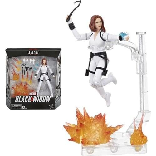 Hasbro Marvel Legends Figures Black Widow White Battle Costume Anime Figure Genuine Model Action Toy Figure Toys for Children