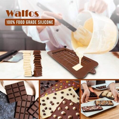 Walfos Chocolate Molds Bakeware Cake Molds High Quality Square Eco-Friendly Silicone Silicone Mold DIY 1PC Food Grade 24 Cavity