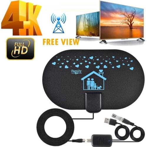 Hengshan old 2021 new indoor 4K digital TV antenna 2000 miles signal receiver with amplifier DVB-T2 ISDBT satellite antenna