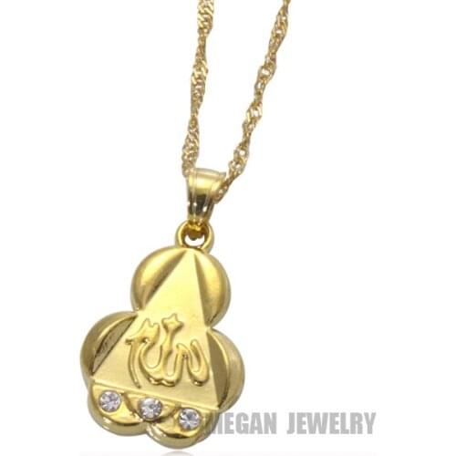 Crystal Islam muslim Allah pendant & necklace charm jewelry for women & men