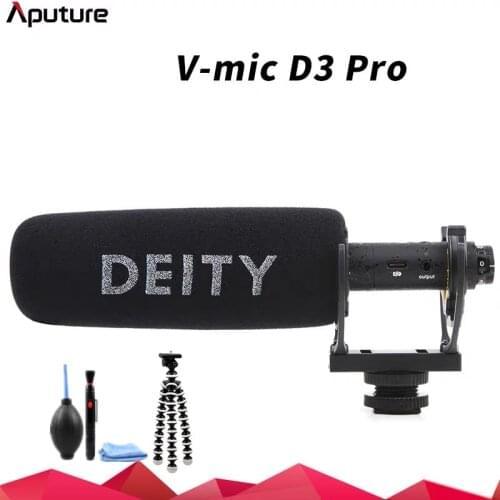 Aputure Deity V-Mic D3 Pro Video Studio Microphone Super-cardioid Polar Pattern Vlogging Condenser Recording Microfone for DSLR