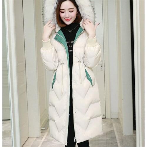 Fashion Winter Cotton Women Hooded Thick Female Coat Slim Warm Winter Outwear