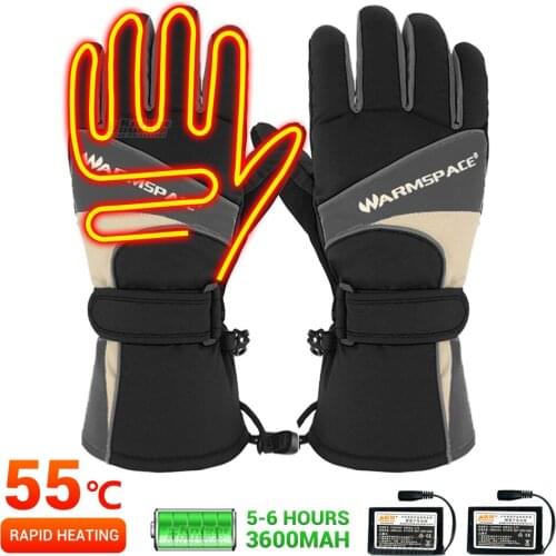 Autumn Winter Motorcycle Gloves Motorbike Electric Thermal Gloves Waterproof Heated Gloves Battery Powered Moto Gloves Mean