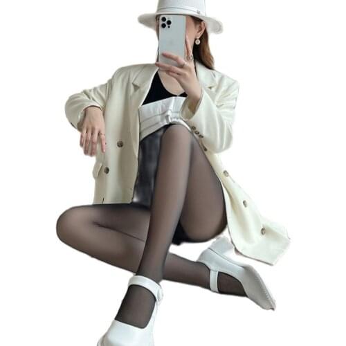 New Double Layer Women Tights Winter Seamless T Crotch Pantyhose Stockings High Elastic Tights For Girls Thick Collant Femme