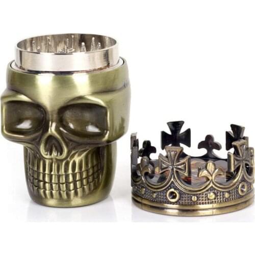 New Arrival Classic King Skull Tobacco Herb Spice Grinder 3 Layers Crusher Hand Muller Punk Ghost Grinders Smoking Accessories