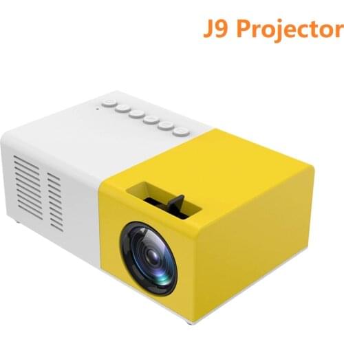 J9 Portable Mini Projector 1080P Mini Home Projector AV USB SD TF Card USB Portable Pocket Beamer With Phone PK YG300