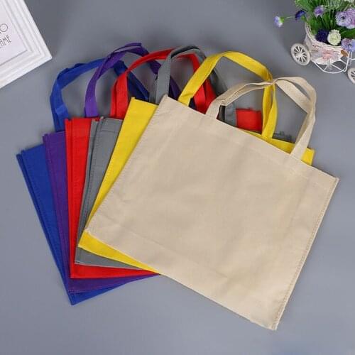 Hot Sale 100pcs/lot Reusable Non Woven Shopping Bags Euro Style Eco-friendly Custom Clothing Bag with Handles