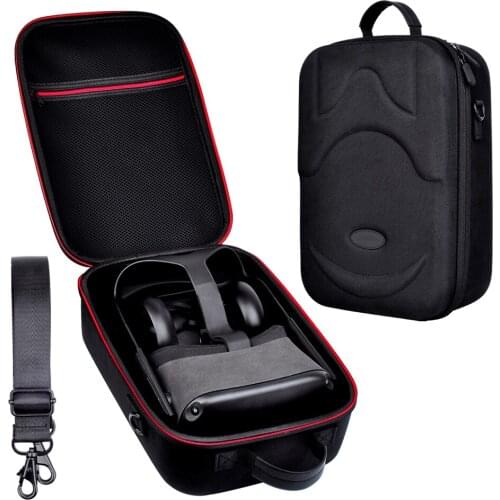 Waterproof Protective Case for Oculus Quest VR Headset Storage Bag with Strap Buckle Card Position and Inner Grid Bag