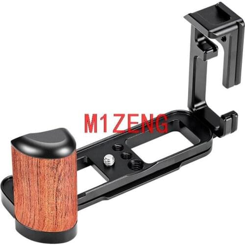 X100V wooden Vertical Quick Release QR L Plate/Bracket Holder hand Grip for fujifilm Fuji X-100V camera RRS tripod
