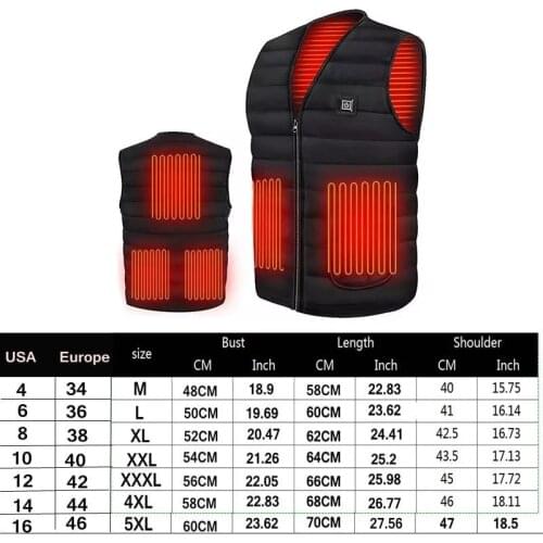 2021 new product mens autumn and winter smart heating cotton vest USB infrared electric heating vest ladies outdoor elastic war