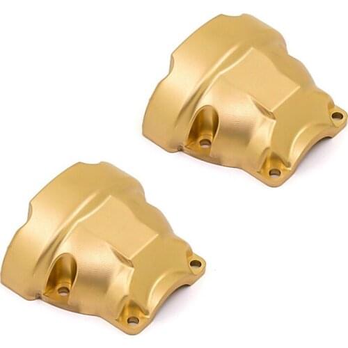 2Pcs Brass Front & Rear Axle Differential Diff Cover for Redcat GEN8 RC Crawler Car Upgrades Parts Accessories