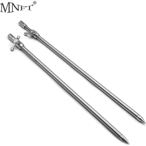 MNFT 2 pcs Adjustable Fish Pod Rest Fishing Bank Stick Extending Aluminium Alloy Fishing Bankstick Rod Pod Rest 42~68cm