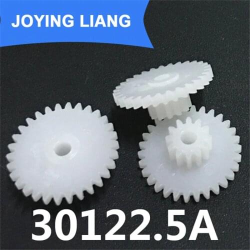 30122.5A 0.5M Plastic POM Gear Diameter 16mm 30 Teeth 12 Teeth Double Layer Gear 2.5mm Hole DIY Toy Parts Accessories