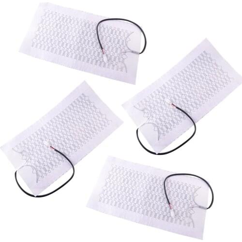 4Pcs 12V Car Carbon Fiber Seat Heated Warmer Pad Cushion With Hi-Off-Lo Switch White Universal Accessories