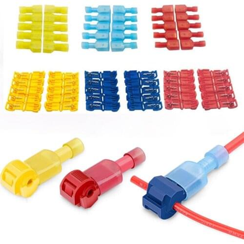 40 Pcs(20 Pairs) Quick Electrical Cable Connector T-Tap Wire Connectors Self-Stripping Quick Splice Electrical Wire Terminals