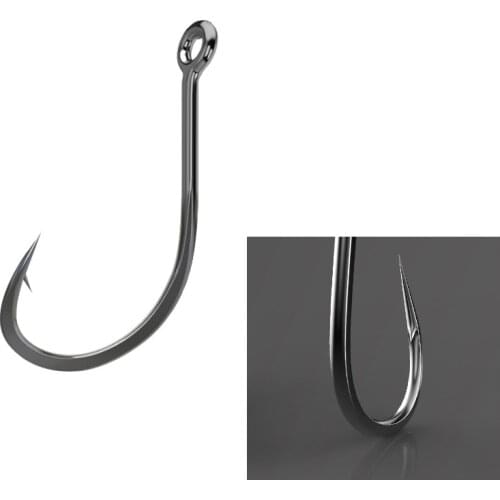 500pcs Fishing Hooks Set Carbon Steel Single Circle Fishhook Fly Fishing Carp Jip Barbed Hooks Sea fishing Accessories equipment