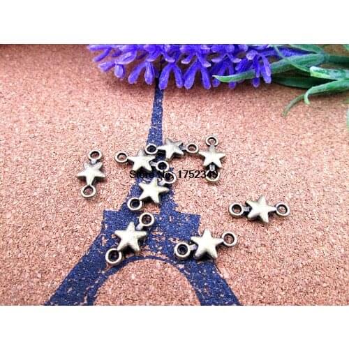 60pcs--Heart charms,Antique Tibetan Bronze Mini Heart Connector Link 14*7mm