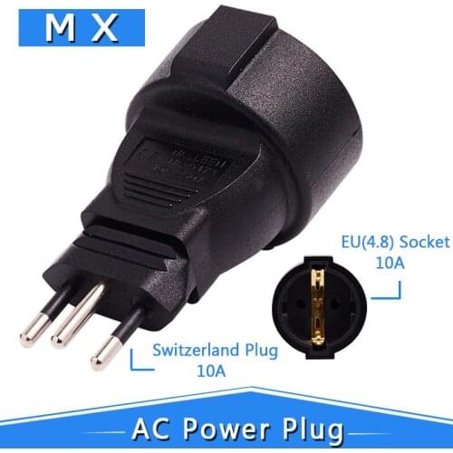 CH to EU 3 Pin Swiss Plug Adapter EU Swiss Plug Adapter German Plug Adapter WA-0181 Plug Swiss turn TO French plugs