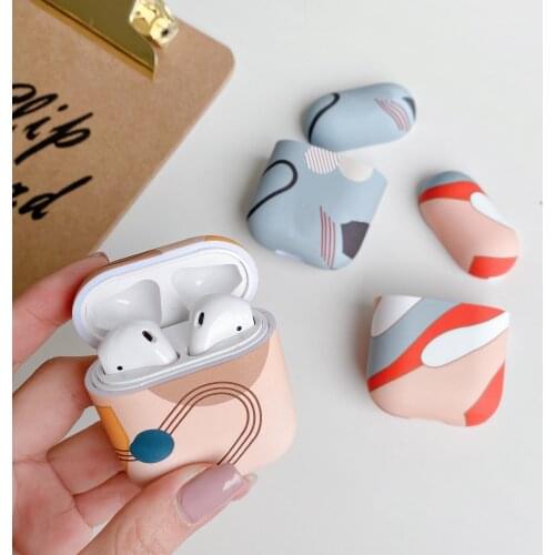 Art Geometric pattern Case For Apple Airpods Pro 2 1 Cover Luxury Cute Headphones Charging Box protection cover Earphone Cases
