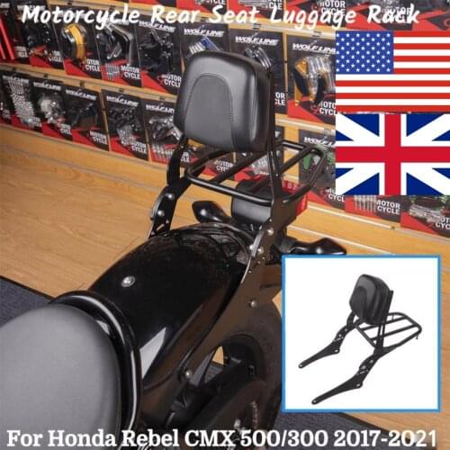 CMX 500 Rebel Accessories Luggage Rack Carrier Rear Passenger Sissy Bar Backrest For Honda CMX 300 CMX500 2021 2019 2018 2017