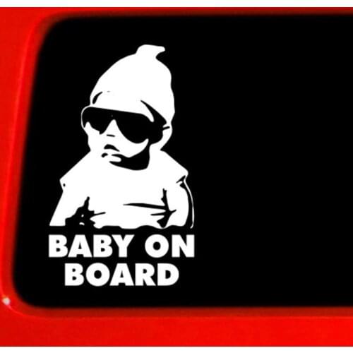 BABY ON BOARD Creative Fashion Car Sticker Funny Car Sticker Pull Fuel Tank Pointer To Full Hella Flush Reflective Vinyl Hot