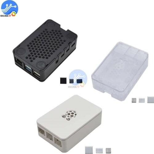 For Raspberry Pi 4 Case Enclosure Box V4 With Heat Sink ABS Shell Protect Cover for Raspberry Pi 4 Holder