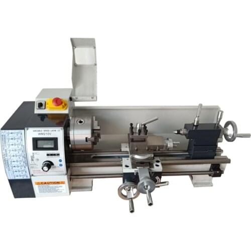 Lathe Small Desktop Multi-function CNC Machine Tool High-efficiency Variable Speed Mini Metal Buddha Bead Machine WM210V 850W