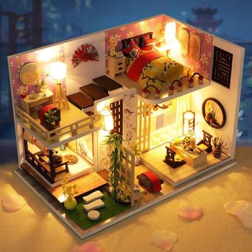 1:24 Scale 3D DIY Doll House Kit Miniature House Furniture with