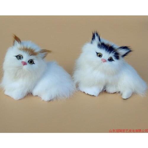 Simulation cute cat 11x8cm model polyethylene&furs cat model home decoration props ,model gift d506