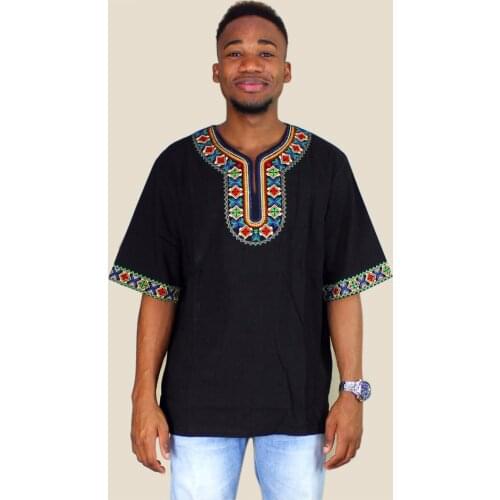Muslim t-shirt Unisex New Fashion Hipster lehenga Hip Hop Embroidery African Dashiki shirt