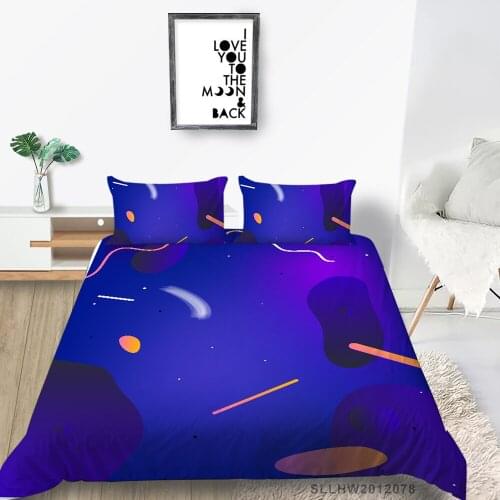 Abstract Universe Bedding Set For Kids Mysterious Creative Duvet Cover King Queen Twin Full Double Single Cartoon Bed Set