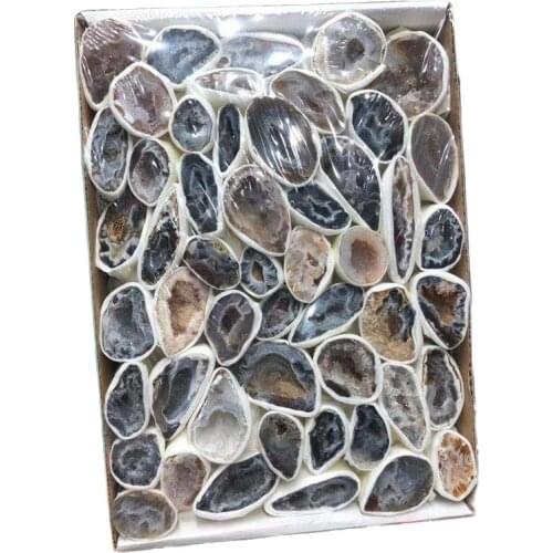 Natural Crystals Mineral Material Stone Agate Druzy Geode Box Set Healing Stones For Decoration