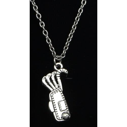 New Fashion Necklace 25x11mm golf bag clubs Pendants Short Long Women Men Colar Gift Jewelry Choker
