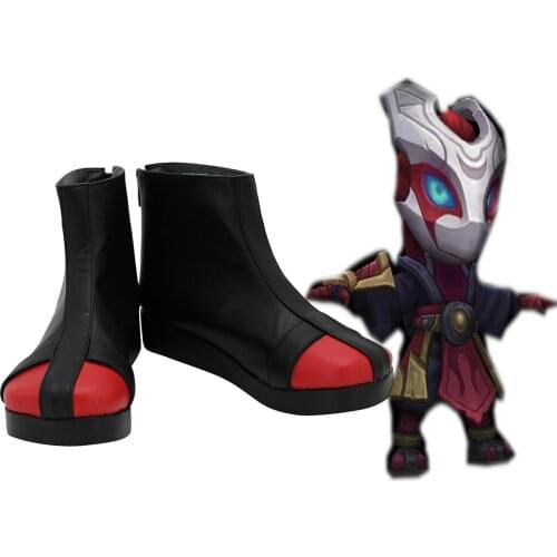 LOL Kennen Shoes Cosplay LOL the Heart of the Tempest Kennen Cosplay Boots Custom Made Shoes Black for Unisex