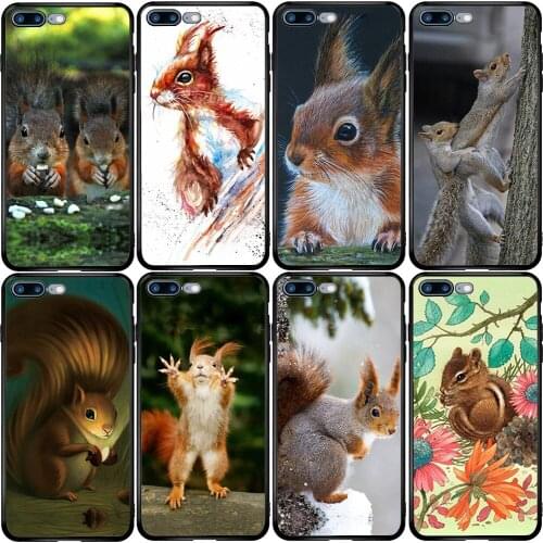 Phone Case for Samsung A5 A6 A7 A8 A10 A20 A30 A40 A50 A60 A70 A80 A90 J3 J4 J5 J6 J8 Plus Cute Squirrel