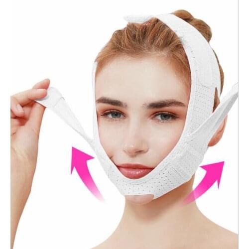Breathable V Face Cheek Lift Up Band Face Thin Mask Reduce Double Chin V-Line Shaping Bandage Anti Wrinkle Face Bandage