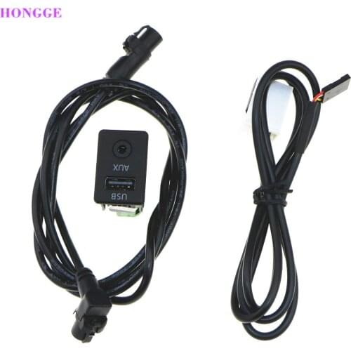 HONGGE USB AUX Audio Wiring Harness Switch Socket for RCD510 RCD310 Golf MK5 MK6 Passat B6 Beetle Polo CC Touran 3CD 035 249A