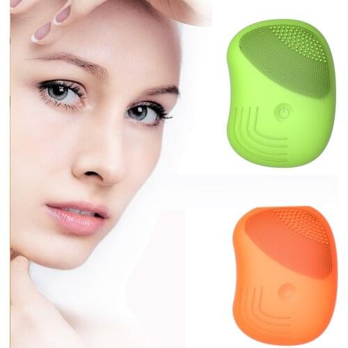 2021 Newest Electric Facial Cleansing Massage Brush Silicone Sonic Face Deep Cleanser Brush IPX7 Waterproof Facial Beauty Clean