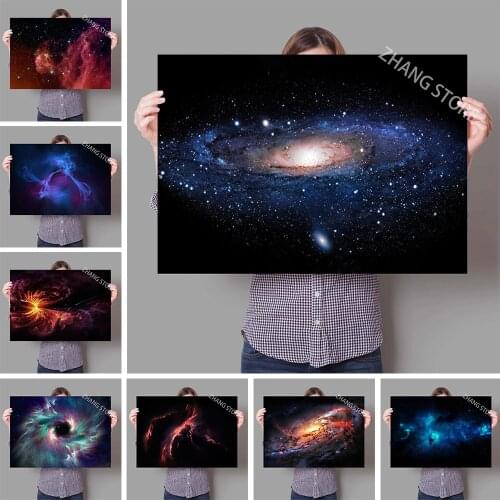 Scandinavian Style Galaxy Nebula Space Astronomy Universe Canvas Paintings And Living Room Wall Art Prints For Modern Home Decor